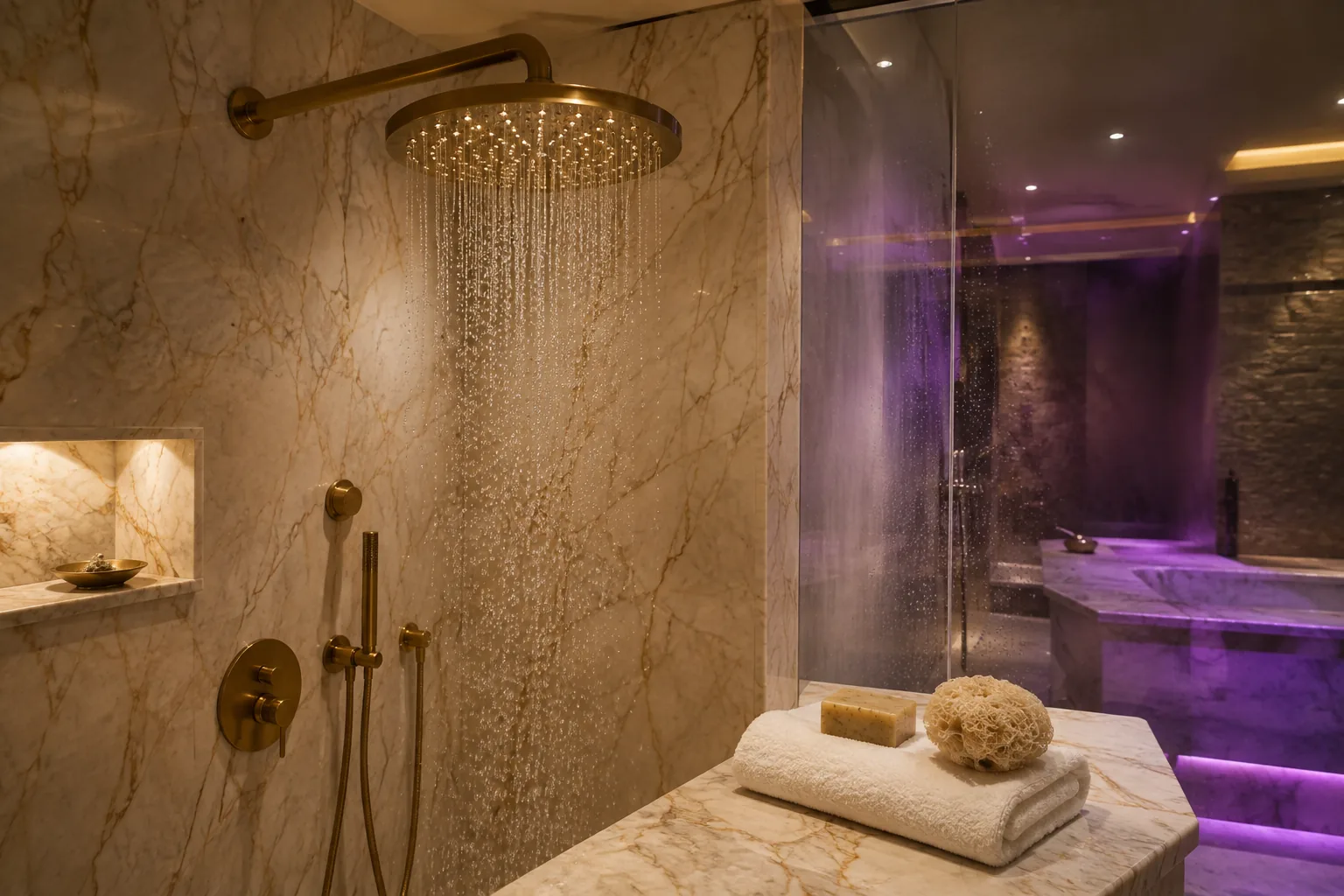 Spa duş bölümü — Lila Spa, Esenler misafirlerine hizmet veren salon